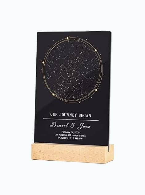 Custom Star Map Spotify Plaque