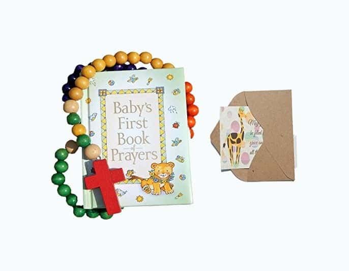 Baptism Gift Set With Rosary And Book of Prayers