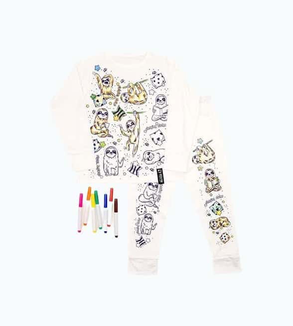 Color-In Sleepy Sloth Pajamas