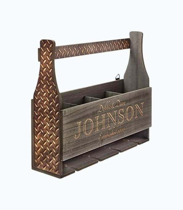 Personalized Wood Wine Rack