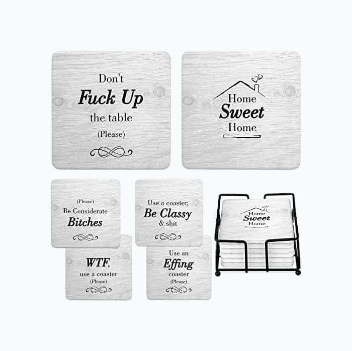 Funny Coasters For Drinks- Set of 6