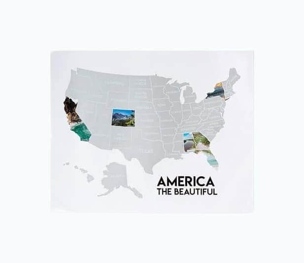 America the Beautiful Scratch-Off Poster