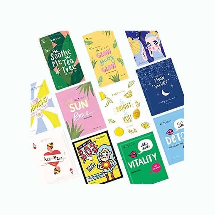 Korean Skin Care Sheet Mask Pack of 11 - For All Skin Types