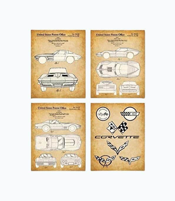 Corvette Patent Art Prints