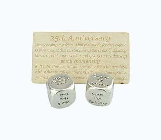 25th Anniversary Date Night Dice