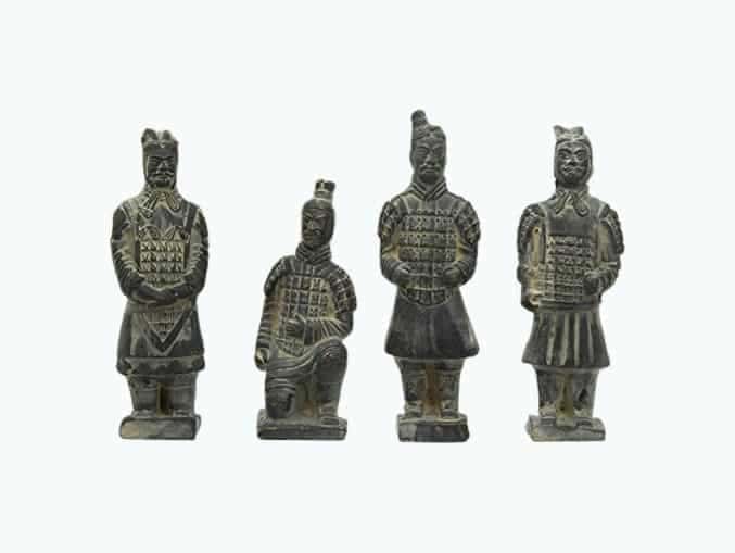 Oriental Furniture Box of 4 Terracotta Warriors