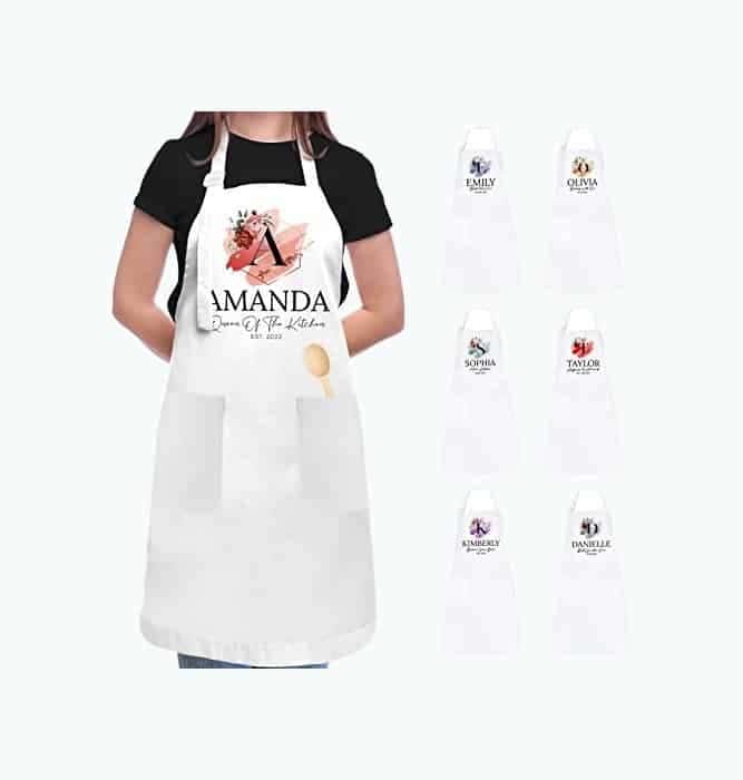 Personalized Floral Apron