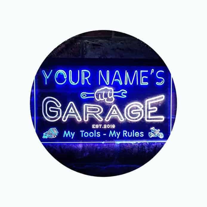 Personalized Garage Neon Sign