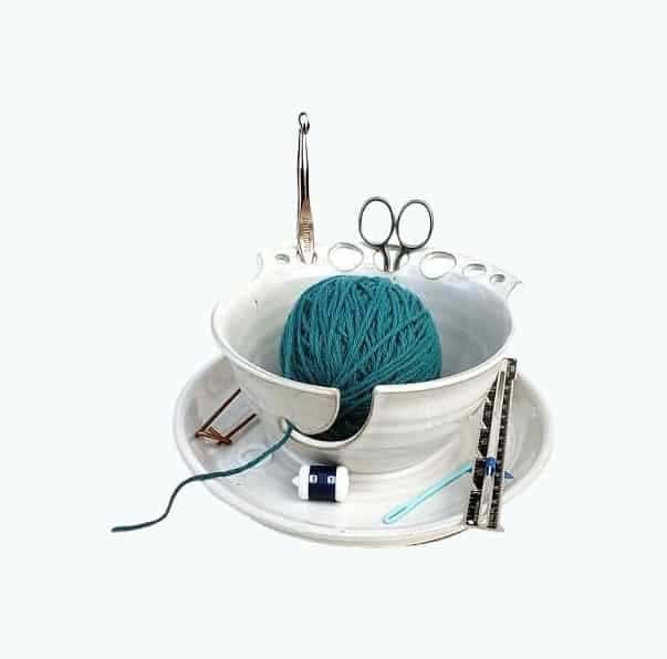 Knitting Caddy & Yarn Bowl