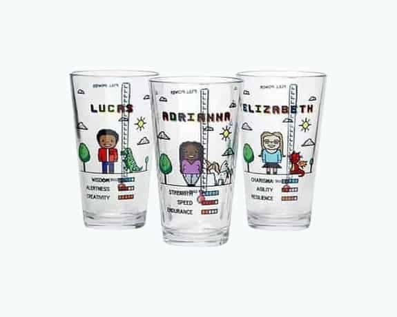 Personalized Retro Gamer Pint Glass