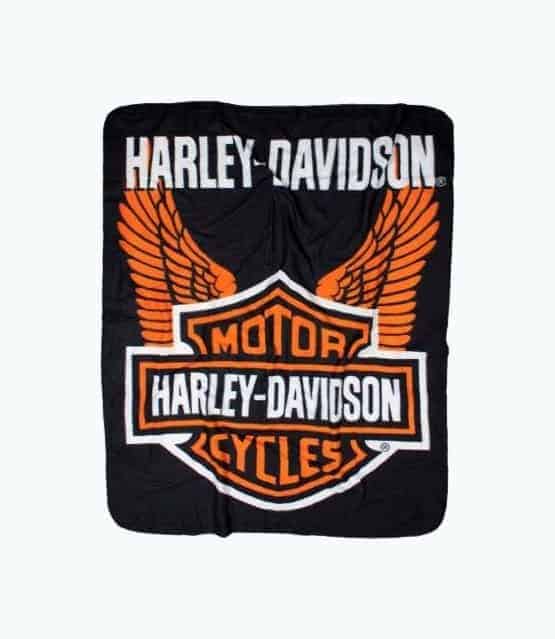 Harley-Davidson Wings Fleece Throw Blanket