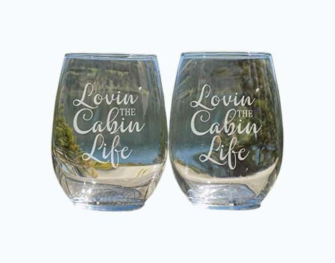 Log Cabin Glasses Set