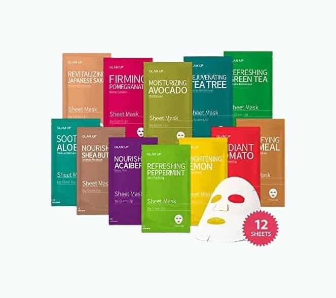 Glam Up Facial Sheet Masks Pack of 12