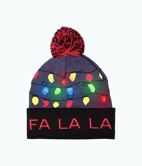 LED Holiday Beanie Hat