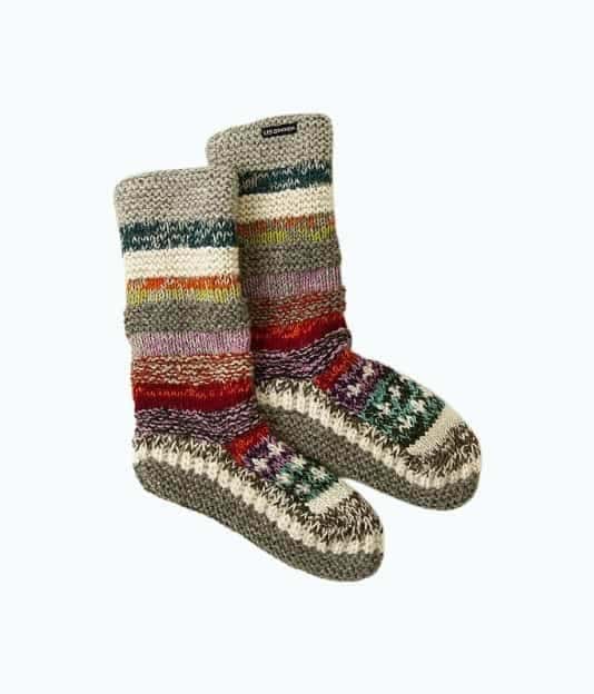 Rainbow Slipper Socks