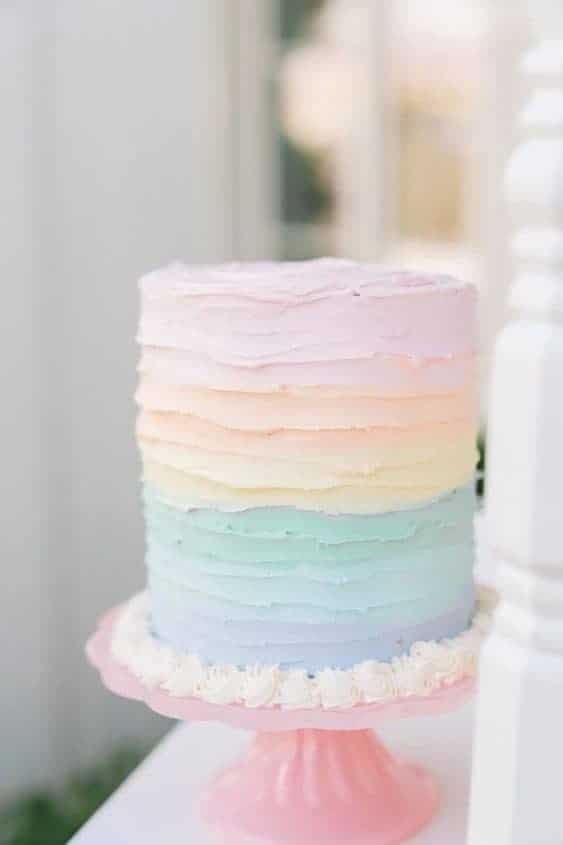 23 | PASTEL RAINBOW BIRTHDAY CAKE