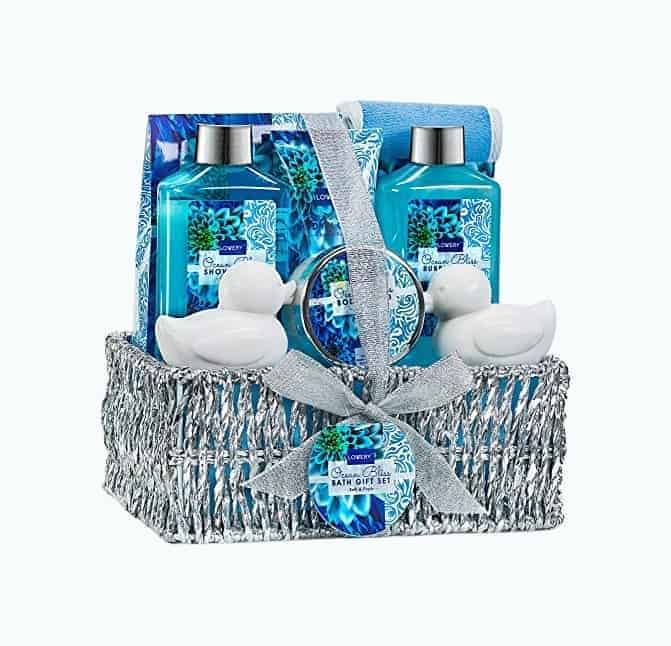 Home Spa Gift Basket in Heavenly Ocean Bliss Scent