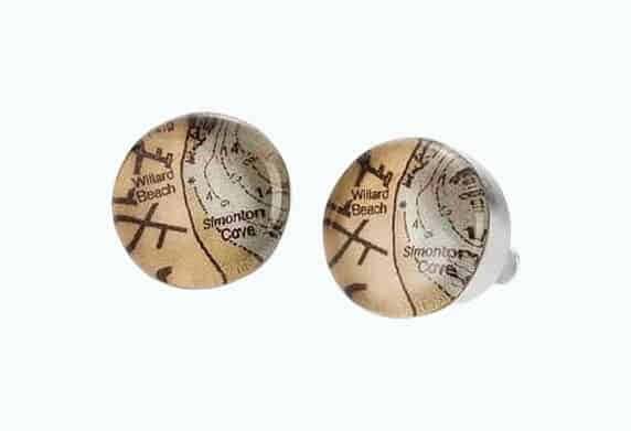 Custom Map Cufflinks