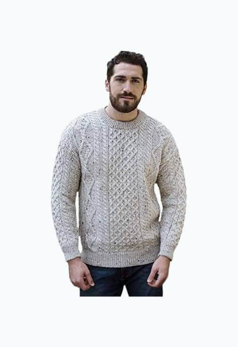 Mens Aran Sweater