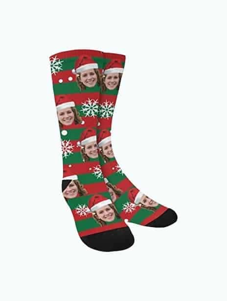 Custom Christmas Photo Socks