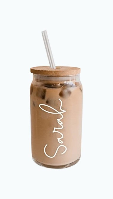 Personalized Iced Coffee Glass