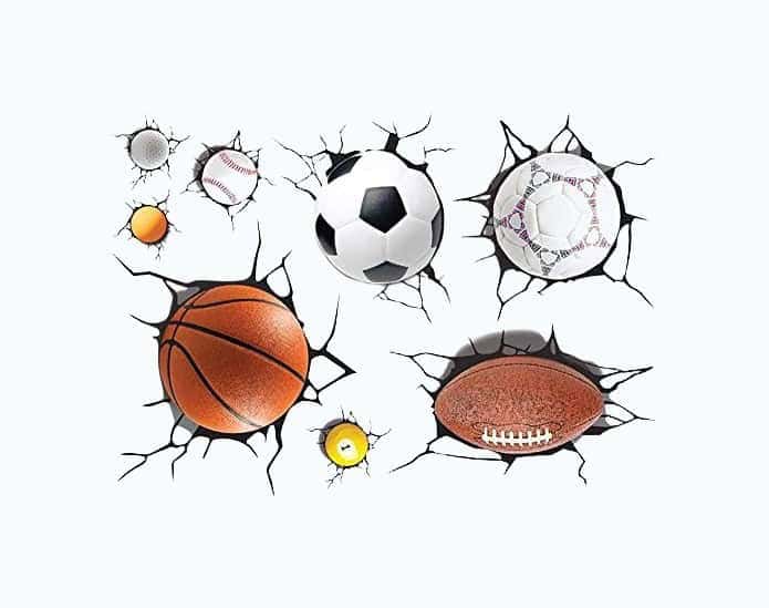 3D Sports Wall Stickers